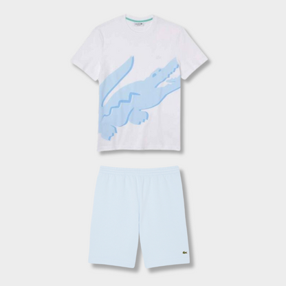 Ensemble short/t-shirt Bleu et blanc